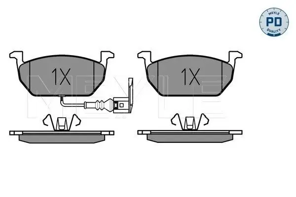 Bremsbelagsatz, Scheibenbremse Vorderachse MEYLE 025 220 3517/PD