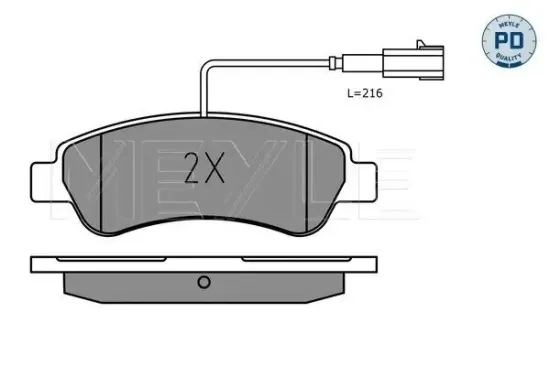 Bremsbelagsatz, Scheibenbremse Hinterachse MEYLE 025 220 4119/PD Bild Bremsbelagsatz, Scheibenbremse Hinterachse MEYLE 025 220 4119/PD