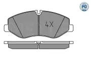 Bremsbelagsatz, Scheibenbremse MEYLE 025 220 6221/PD