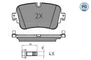 Bremsbelagsatz, Scheibenbremse MEYLE 025 223 0717/PD