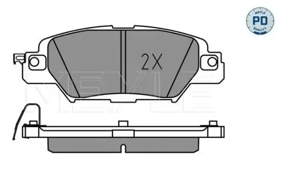 Bremsbelagsatz, Scheibenbremse Hinterachse MEYLE 025 223 3214/PD Bild Bremsbelagsatz, Scheibenbremse Hinterachse MEYLE 025 223 3214/PD