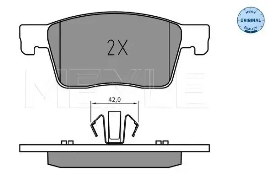 Bremsbelagsatz, Scheibenbremse Vorderachse MEYLE 025 223 4519 Bild Bremsbelagsatz, Scheibenbremse Vorderachse MEYLE 025 223 4519