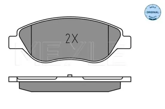 Bremsbelagsatz, Scheibenbremse Vorderachse MEYLE 025 224 7619 Bild Bremsbelagsatz, Scheibenbremse Vorderachse MEYLE 025 224 7619