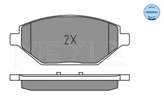 Bremsbelagsatz, Scheibenbremse Vorderachse MEYLE 025 225 2218 Bild Bremsbelagsatz, Scheibenbremse Vorderachse MEYLE 025 225 2218