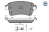 Bremsbelagsatz, Scheibenbremse Hinterachse MEYLE 025 225 8818/PD Bild Bremsbelagsatz, Scheibenbremse Hinterachse MEYLE 025 225 8818/PD