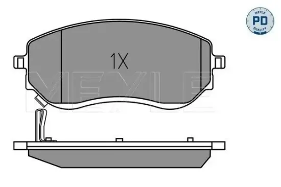 Bremsbelagsatz, Scheibenbremse Vorderachse MEYLE 025 226 6021/PD Bild Bremsbelagsatz, Scheibenbremse Vorderachse MEYLE 025 226 6021/PD