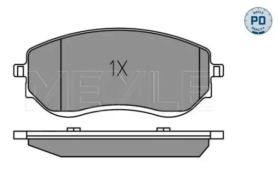 Bremsbelagsatz, Scheibenbremse Vorderachse MEYLE 025 226 6021/PD Bild Bremsbelagsatz, Scheibenbremse Vorderachse MEYLE 025 226 6021/PD