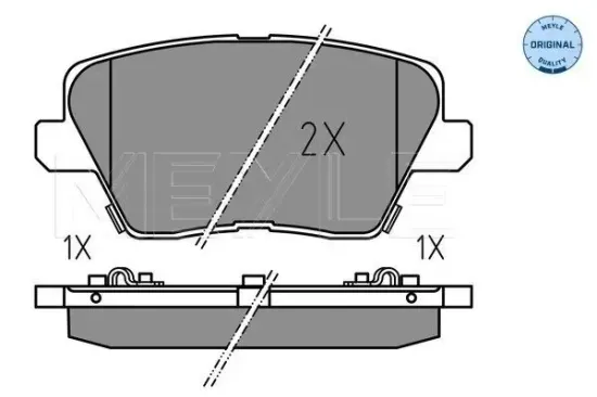 Bremsbelagsatz, Scheibenbremse Hinterachse MEYLE 025 226 7516 Bild Bremsbelagsatz, Scheibenbremse Hinterachse MEYLE 025 226 7516