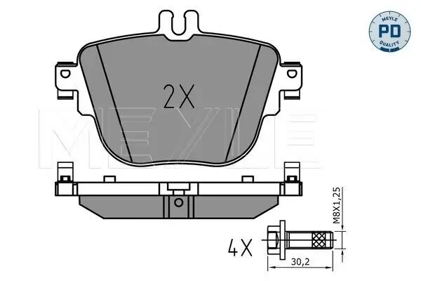 Bremsbelagsatz, Scheibenbremse MEYLE 025 227 9217/PD Bild Bremsbelagsatz, Scheibenbremse MEYLE 025 227 9217/PD