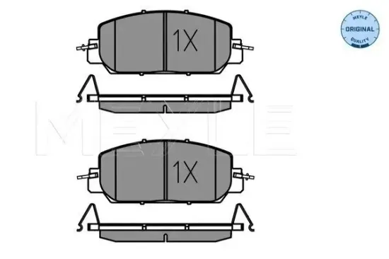 Bremsbelagsatz, Scheibenbremse Vorderachse MEYLE 025 227 9717 Bild Bremsbelagsatz, Scheibenbremse Vorderachse MEYLE 025 227 9717