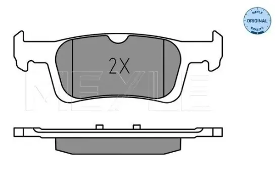 Bremsbelagsatz, Scheibenbremse Hinterachse MEYLE 025 228 0714 Bild Bremsbelagsatz, Scheibenbremse Hinterachse MEYLE 025 228 0714