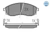 Bremsbelagsatz, Scheibenbremse Vorderachse MEYLE 025 230 8617/W Bild Bremsbelagsatz, Scheibenbremse Vorderachse MEYLE 025 230 8617/W