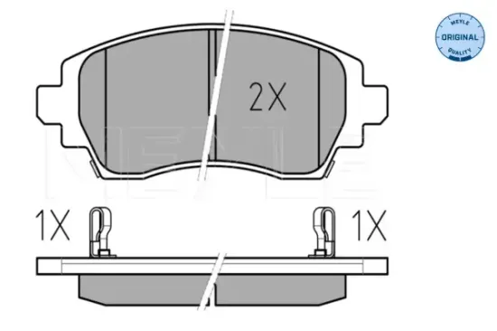 Bremsbelagsatz, Scheibenbremse Vorderachse MEYLE 025 230 8818/W Bild Bremsbelagsatz, Scheibenbremse Vorderachse MEYLE 025 230 8818/W