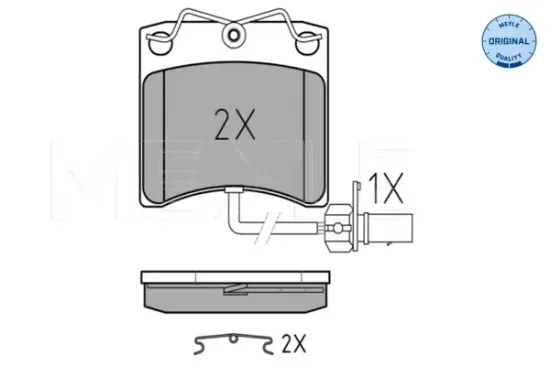 Bremsbelagsatz, Scheibenbremse Vorderachse MEYLE 025 231 7618/W Bild Bremsbelagsatz, Scheibenbremse Vorderachse MEYLE 025 231 7618/W