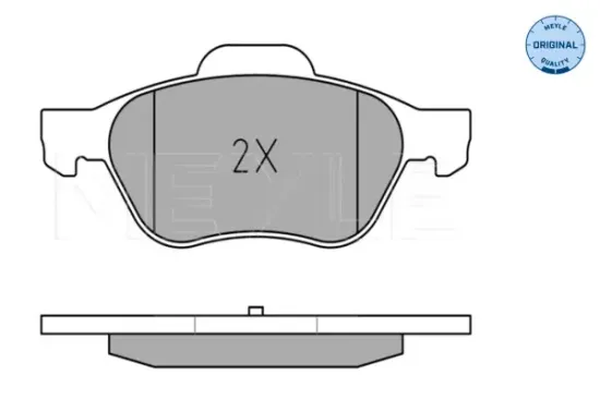Bremsbelagsatz, Scheibenbremse Vorderachse MEYLE 025 232 1518 Bild Bremsbelagsatz, Scheibenbremse Vorderachse MEYLE 025 232 1518
