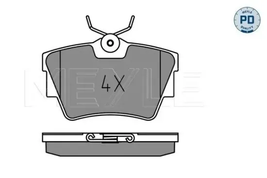 Bremsbelagsatz, Scheibenbremse Hinterachse MEYLE 025 232 2416-1/PD Bild Bremsbelagsatz, Scheibenbremse Hinterachse MEYLE 025 232 2416-1/PD