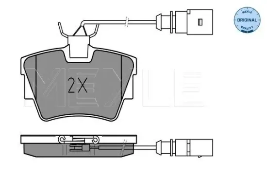Bremsbelagsatz, Scheibenbremse Hinterachse MEYLE 025 232 2416/W Bild Bremsbelagsatz, Scheibenbremse Hinterachse MEYLE 025 232 2416/W