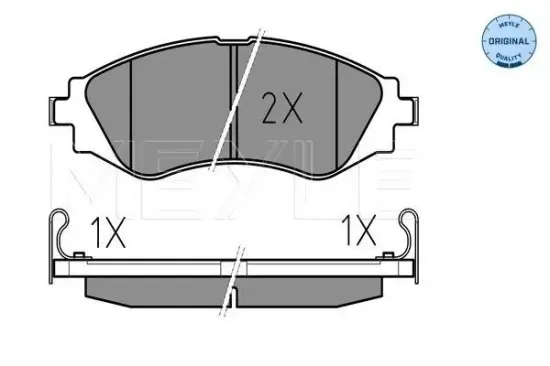 Bremsbelagsatz, Scheibenbremse MEYLE 025 232 3417/W Bild Bremsbelagsatz, Scheibenbremse MEYLE 025 232 3417/W