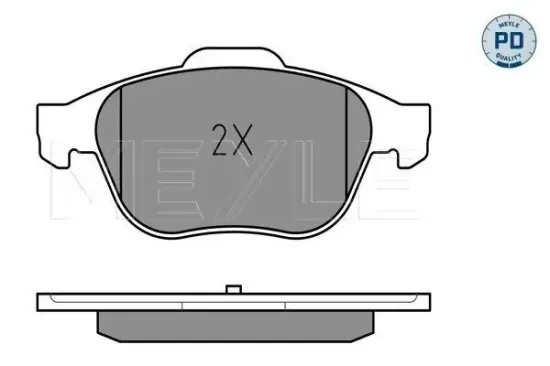 Bremsbelagsatz, Scheibenbremse Vorderachse MEYLE 025 232 4518/PD Bild Bremsbelagsatz, Scheibenbremse Vorderachse MEYLE 025 232 4518/PD
