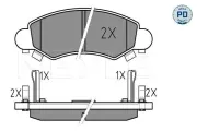 Bremsbelagsatz, Scheibenbremse MEYLE 025 232 5316/PD