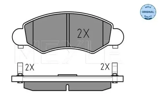 Bremsbelagsatz, Scheibenbremse Vorderachse MEYLE 025 232 5316/W Bild Bremsbelagsatz, Scheibenbremse Vorderachse MEYLE 025 232 5316/W