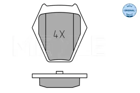 Bremsbelagsatz, Scheibenbremse Vorderachse MEYLE 025 232 8017/W Bild Bremsbelagsatz, Scheibenbremse Vorderachse MEYLE 025 232 8017/W
