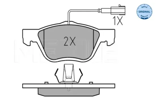 Bremsbelagsatz, Scheibenbremse Vorderachse MEYLE 025 232 8919/W Bild Bremsbelagsatz, Scheibenbremse Vorderachse MEYLE 025 232 8919/W