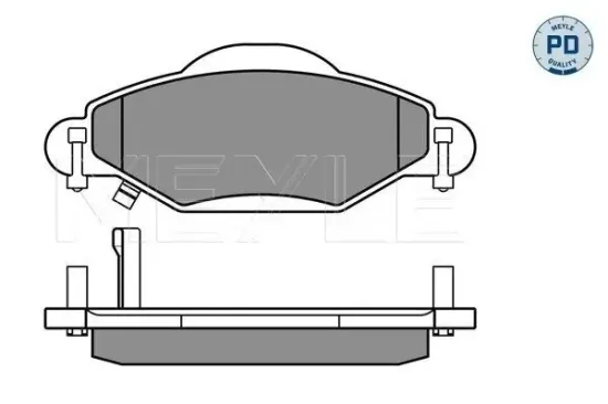 Bremsbelagsatz, Scheibenbremse Vorderachse MEYLE 025 233 4017/PD Bild Bremsbelagsatz, Scheibenbremse Vorderachse MEYLE 025 233 4017/PD