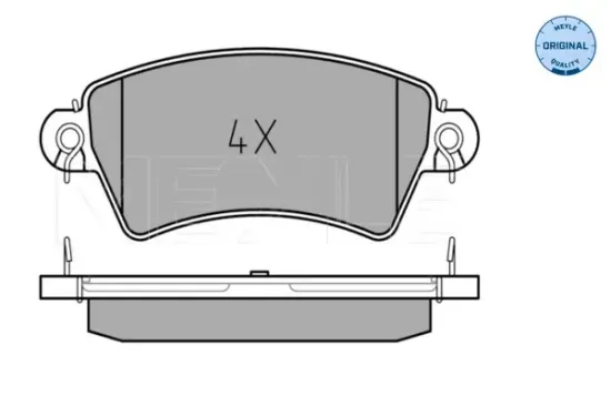 Bremsbelagsatz, Scheibenbremse Vorderachse MEYLE 025 233 9617 Bild Bremsbelagsatz, Scheibenbremse Vorderachse MEYLE 025 233 9617