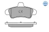 Bremsbelagsatz, Scheibenbremse Hinterachse MEYLE 025 234 1015/A Bild Bremsbelagsatz, Scheibenbremse Hinterachse MEYLE 025 234 1015/A