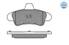 Bremsbelagsatz, Scheibenbremse Hinterachse MEYLE 025 234 1015/A Bild Bremsbelagsatz, Scheibenbremse Hinterachse MEYLE 025 234 1015/A