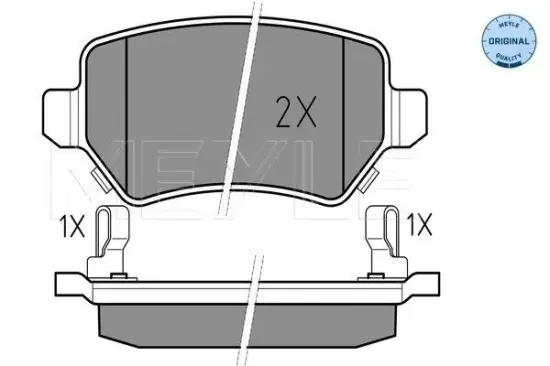 Bremsbelagsatz, Scheibenbremse MEYLE 025 234 1715/W Bild Bremsbelagsatz, Scheibenbremse MEYLE 025 234 1715/W