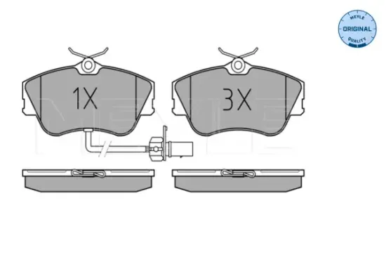 Bremsbelagsatz, Scheibenbremse Vorderachse MEYLE 025 234 4519/W Bild Bremsbelagsatz, Scheibenbremse Vorderachse MEYLE 025 234 4519/W