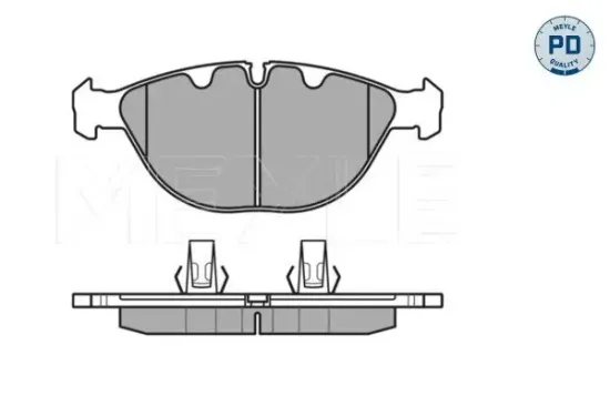 Bremsbelagsatz, Scheibenbremse Vorderachse MEYLE 025 234 4821/PD Bild Bremsbelagsatz, Scheibenbremse Vorderachse MEYLE 025 234 4821/PD