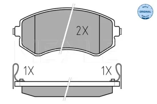 Bremsbelagsatz, Scheibenbremse Hinterachse MEYLE 025 235 0216/W Bild Bremsbelagsatz, Scheibenbremse Hinterachse MEYLE 025 235 0216/W