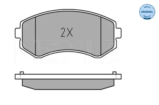 Bremsbelagsatz, Scheibenbremse Hinterachse MEYLE 025 235 0216/W Bild Bremsbelagsatz, Scheibenbremse Hinterachse MEYLE 025 235 0216/W