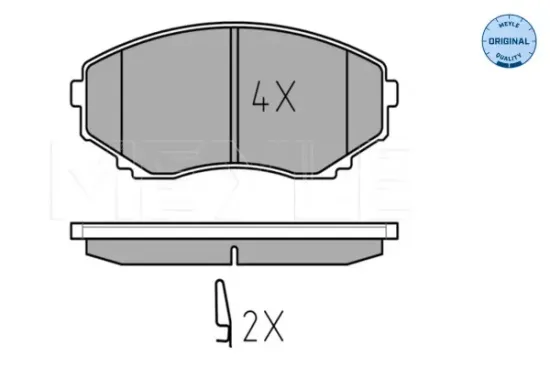 Bremsbelagsatz, Scheibenbremse Vorderachse MEYLE 025 235 1516/W Bild Bremsbelagsatz, Scheibenbremse Vorderachse MEYLE 025 235 1516/W