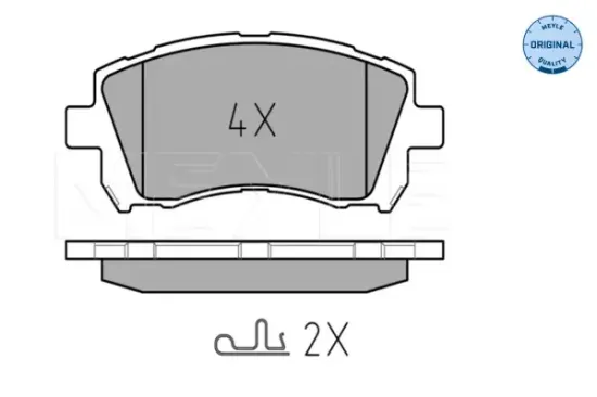 Bremsbelagsatz, Scheibenbremse Vorderachse MEYLE 025 235 5817/W Bild Bremsbelagsatz, Scheibenbremse Vorderachse MEYLE 025 235 5817/W