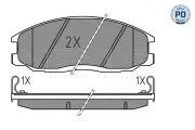 Bremsbelagsatz, Scheibenbremse MEYLE 025 235 6916/PD