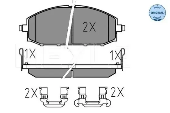 Bremsbelagsatz, Scheibenbremse MEYLE 025 236 1118/W Bild Bremsbelagsatz, Scheibenbremse MEYLE 025 236 1118/W