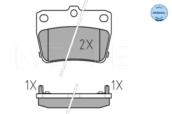 Bremsbelagsatz, Scheibenbremse Hinterachse MEYLE 025 236 5614/W Bild Bremsbelagsatz, Scheibenbremse Hinterachse MEYLE 025 236 5614/W