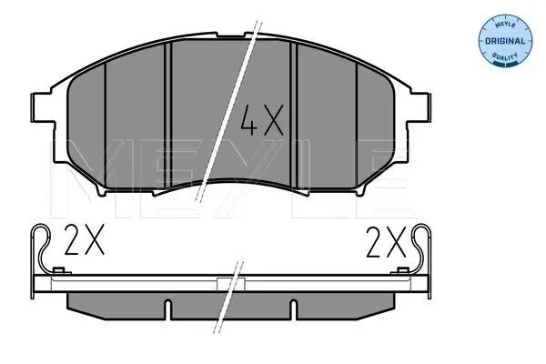 Bremsbelagsatz, Scheibenbremse MEYLE 025 236 9816/W Bild Bremsbelagsatz, Scheibenbremse MEYLE 025 236 9816/W