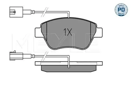 Bremsbelagsatz, Scheibenbremse MEYLE 025 237 0517/PD Bild Bremsbelagsatz, Scheibenbremse MEYLE 025 237 0517/PD