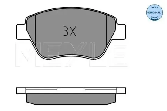Bremsbelagsatz, Scheibenbremse Vorderachse MEYLE 025 237 0517/W Bild Bremsbelagsatz, Scheibenbremse Vorderachse MEYLE 025 237 0517/W