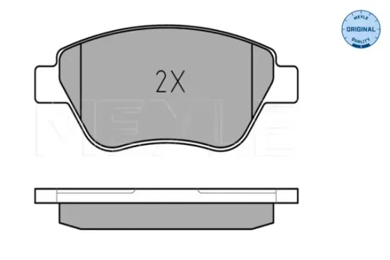 Bremsbelagsatz, Scheibenbremse Vorderachse MEYLE 025 237 0617/W Bild Bremsbelagsatz, Scheibenbremse Vorderachse MEYLE 025 237 0617/W