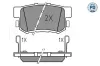 Bremsbelagsatz, Scheibenbremse Hinterachse MEYLE 025 237 3615/PD