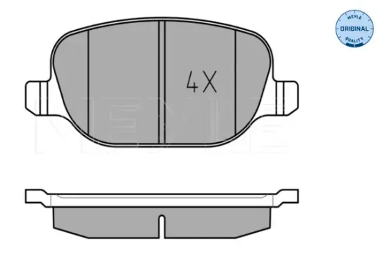 Bremsbelagsatz, Scheibenbremse Hinterachse MEYLE 025 237 6017 Bild Bremsbelagsatz, Scheibenbremse Hinterachse MEYLE 025 237 6017