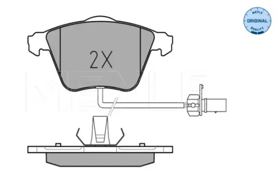 Bremsbelagsatz, Scheibenbremse Vorderachse MEYLE 025 237 6220/W Bild Bremsbelagsatz, Scheibenbremse Vorderachse MEYLE 025 237 6220/W