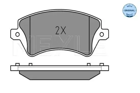 Bremsbelagsatz, Scheibenbremse Vorderachse MEYLE 025 237 6617/W Bild Bremsbelagsatz, Scheibenbremse Vorderachse MEYLE 025 237 6617/W