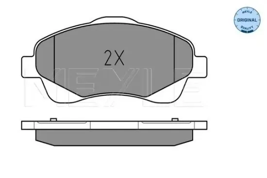 Bremsbelagsatz, Scheibenbremse Vorderachse MEYLE 025 237 6819/W Bild Bremsbelagsatz, Scheibenbremse Vorderachse MEYLE 025 237 6819/W